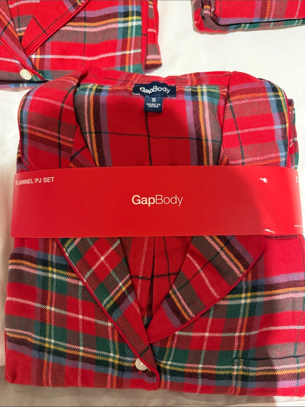 GapBody Women’s Red Plaid Flannel Pajama Set